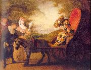 WATTEAU, Antoine Harlequin, Emperor on the Moon oil painting picture wholesale